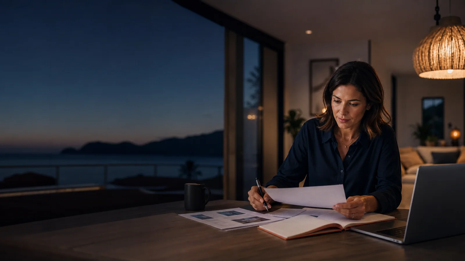A hospitality operator reviewing a correctly oriented portfolio coverage plan at a vacation rental